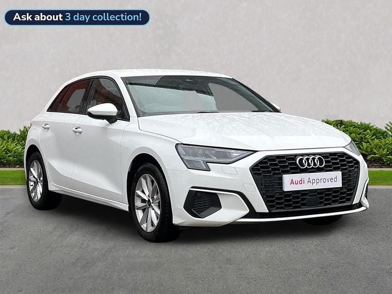 White Used 2022 Audi A3 Advanced Hatchback | £16,334 (Good price) - Image 1/4