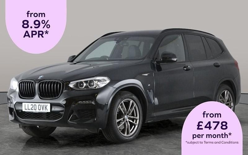 Black Used 2020 BMW X3 M Sport SUV | £26,970 (Good price) - Image 1/3