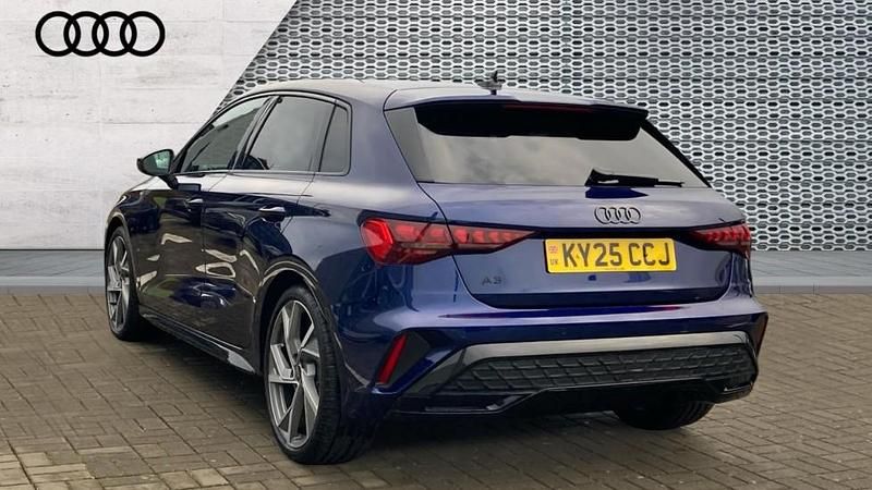 Used Audi A3 Black Edition 150 HP (110 kW) 2025 Blue Hatchback
