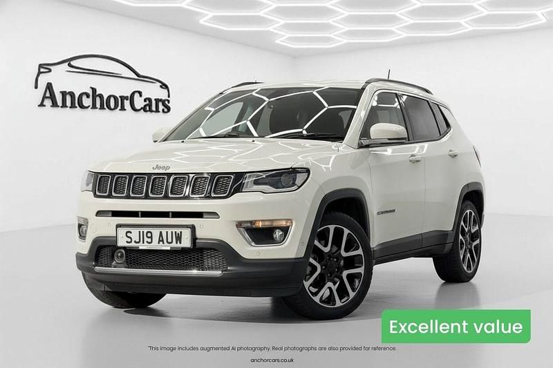 White Used 2019 Jeep Compass Limited SUV | £10,790 (Fair price) - Image 1/4