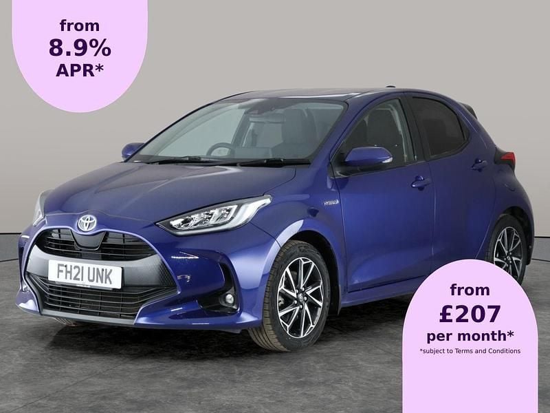 Blue Used 2021 Toyota Yaris Hybrid Design Hatchback | £15,013 (Good price) - Image 1/2