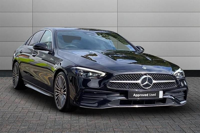Obsidian black Used 2022 Mercedes C220 AMG Line Premium Sedan | £29,990 (Fair price) - Image 1/4