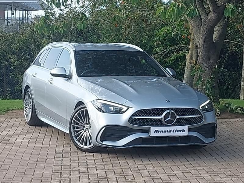 Silver Used 2024 Mercedes C300e AMG Line Premium Estate | £36,498 (Fair price) - Image 1/4