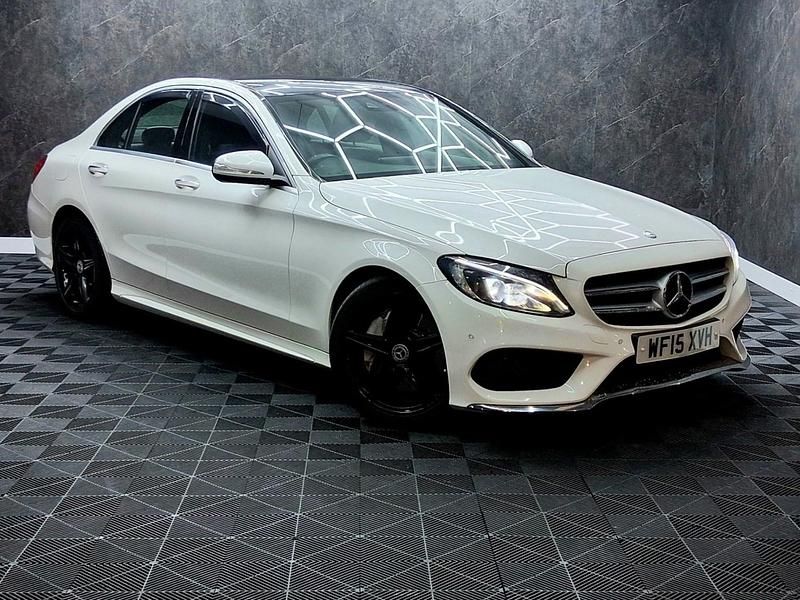 Used Mercedes C250 AMG Line Premium Plus 204 HP (150 kW) 2015 White Sedan