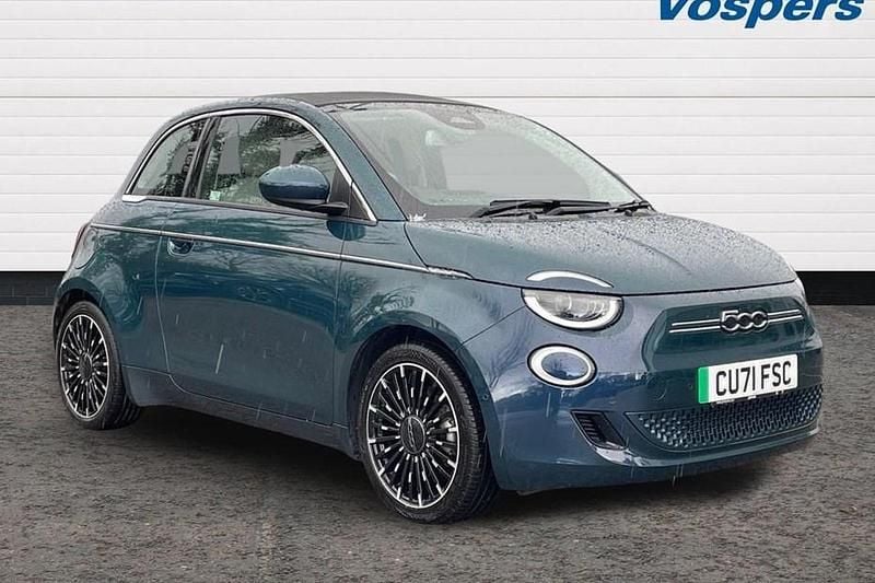 Green Used 2022 Fiat 500e La Prima Cabriolet | £14,750 (Fair price) - Image 1/1