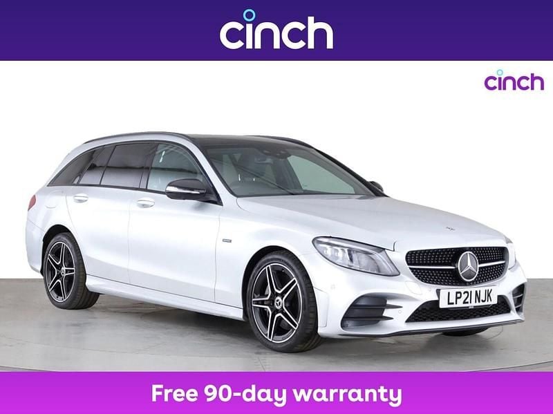 Silver Used 2021 Mercedes C300e AMG line Estate | £21,499 (Fair price) - Image 1/3