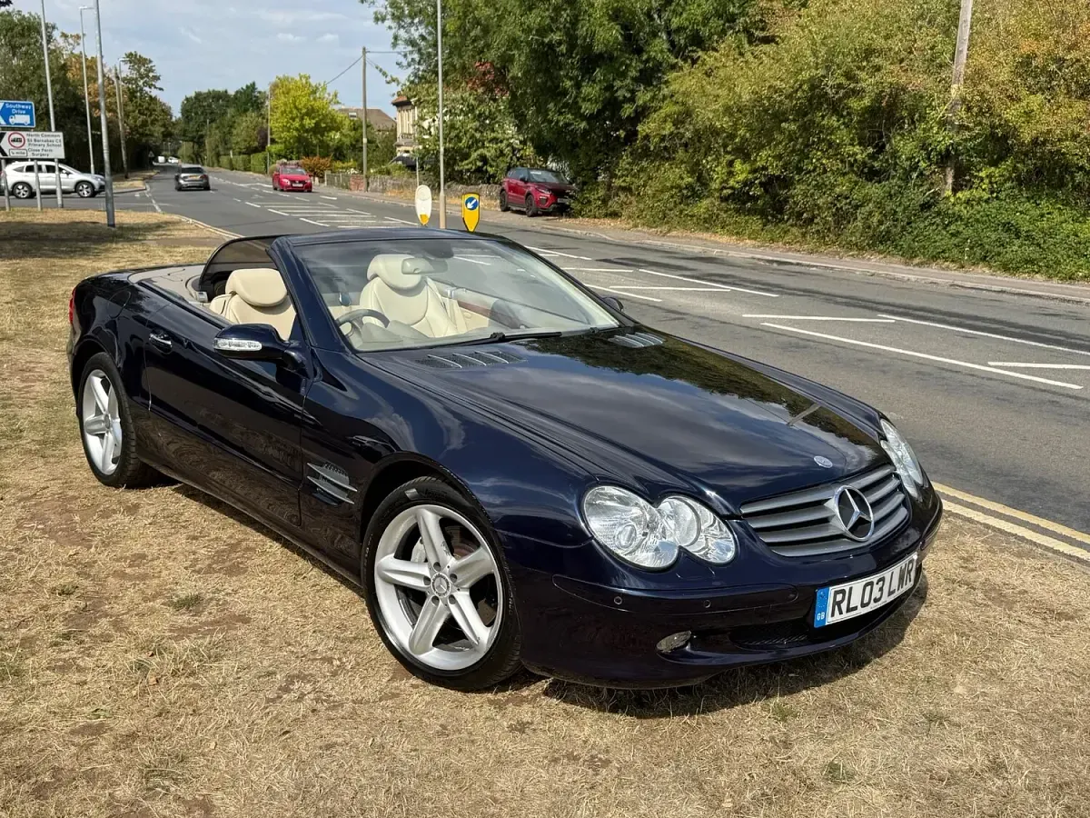 Used Mercedes SL500 Classic 306 HP (225 kW) 2003 Blue Cabriolet