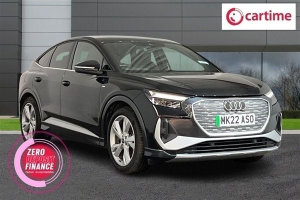 Black Used 2022 Audi Q4 Sportback e-tron S-Line SUV | £30,485 - Image 1/3
