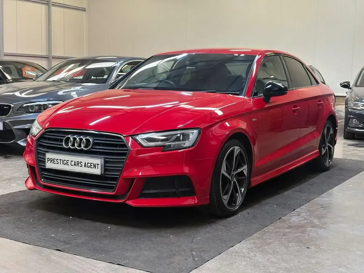 Used Audi A3 Black Edition 150 HP (110 kW) 2018 Red Sedan