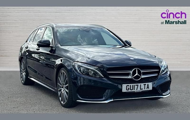 Begagnad Mercedes C220 AMG Line Premium 168 HK (123 kW) 2017 Blå Kombi