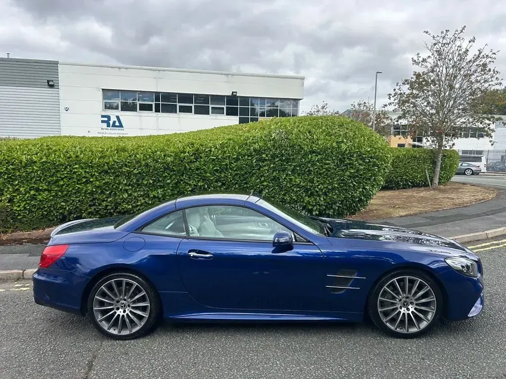 Used Mercedes SL400 AMG line 367 HP (269 kW) 2017 Blue Cabriolet