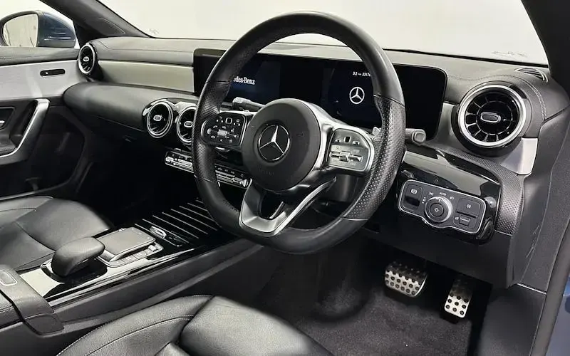 Used Mercedes CLA180 AMG line 136 HP (100 kW) 2022 Blue Coupe
