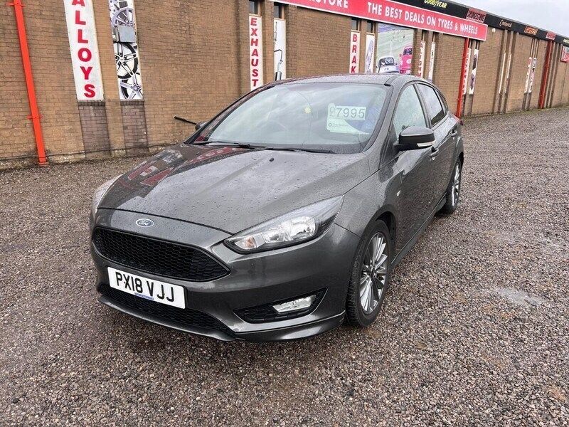 Grey Used 2018 Ford Focus ST-Line Hatchback | £7,995 (Fair price) - Image 1/4