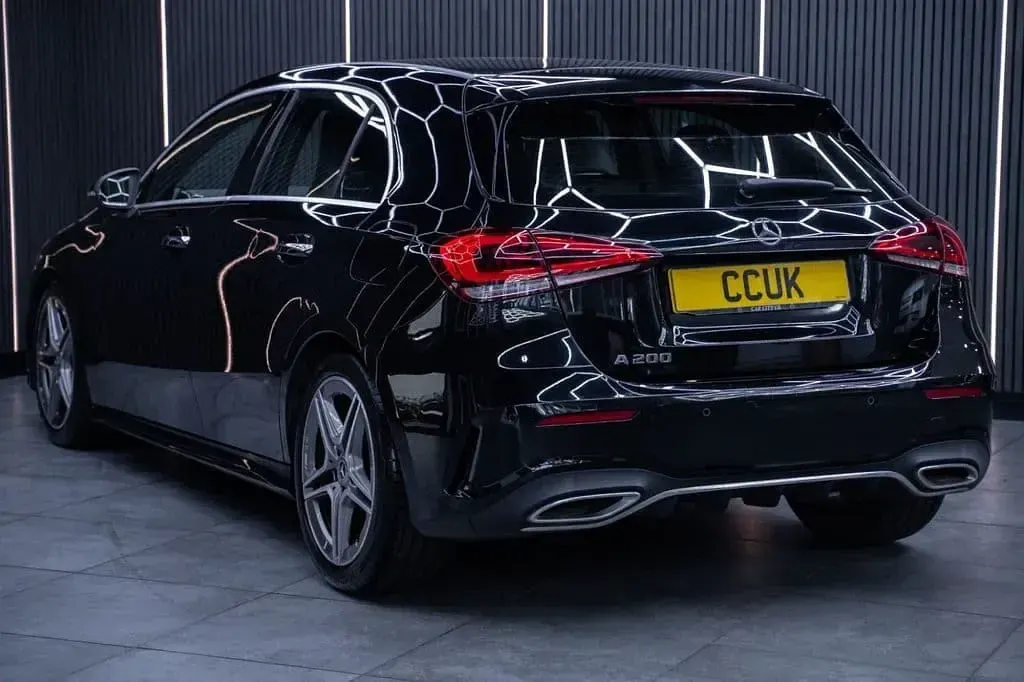 Used Mercedes A200 AMG line 163 HP (119 kW) 2018 Black Hatchback
