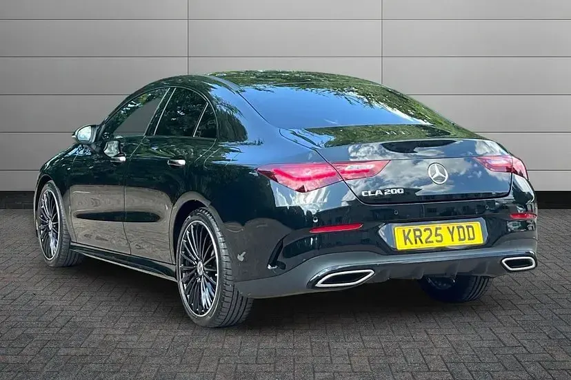 Used Mercedes CLA200 AMG Line Premium Plus 175 HP (128 kW) 2025 Cosmos black Coupe