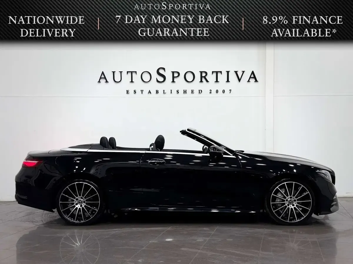 Used Mercedes E300 AMG line 245 HP (180 kW) 2020 Black Cabriolet