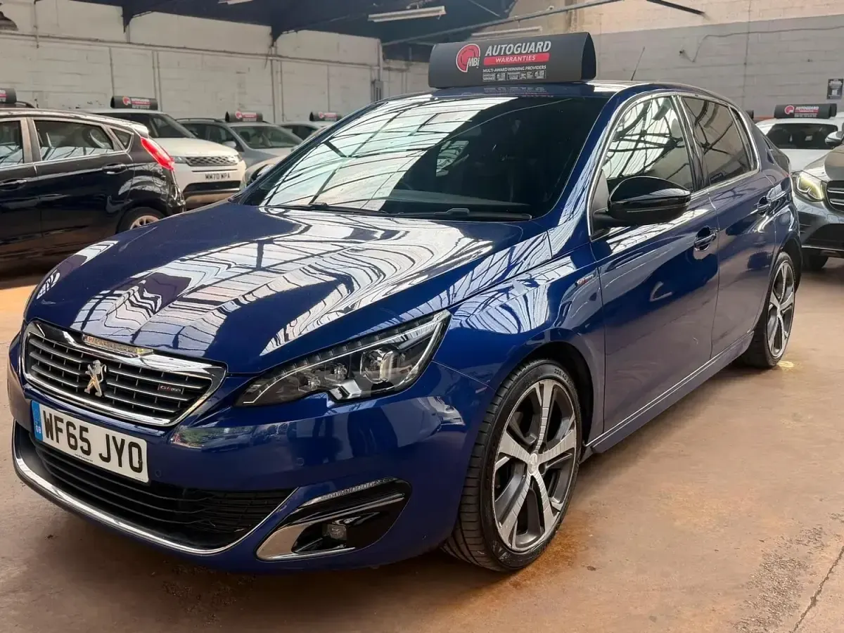 Used Peugeot 308 GT-line 130 HP (95 kW) 2015 Blue Hatchback