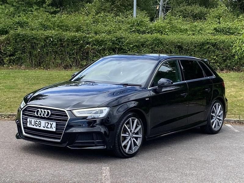 Black Used 2018 Audi A3 Sportback S-Line Hatchback | £13,800 (Good price) - Image 1/4
