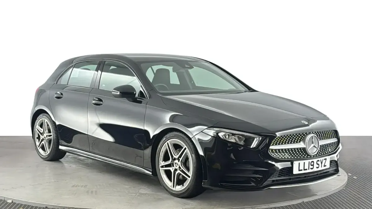 Used Mercedes A200 AMG line 163 HP (119 kW) 2019 Black Hatchback