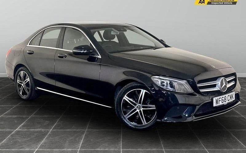Black Used 2018 Mercedes C200 Premium Sedan | £12,995 (Good price) - Image 1/2