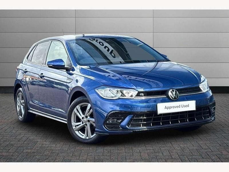 Reef blue Used 2025 VW Polo R-line Hatchback | £20,295 (Fair price) - Image 1/3