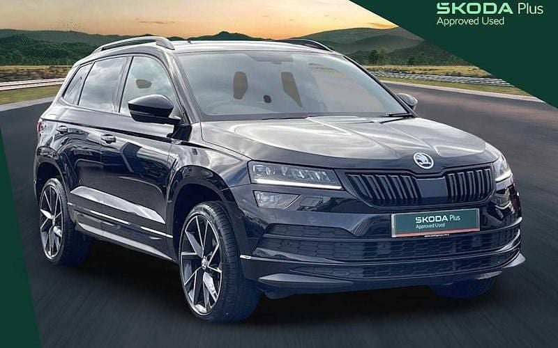 Black Used 2021 Skoda Karoq SportLine SUV | £20,257 (Fair price) - Image 1/4