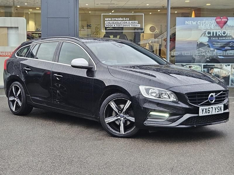Black Used 2017 Volvo V60 R-Design Estate | £13,695 (Fair price) - Image 1/4