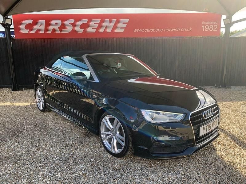 Black Used 2015 Audi A3 Cabriolet S-Line Cabriolet | £10,599 (Good price) - Image 1/3
