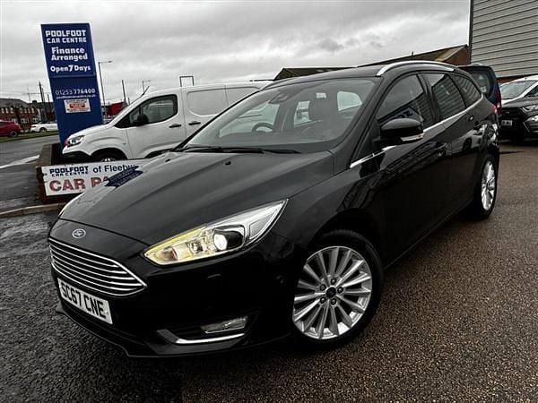 Black Used 2018 Ford Focus Titanium X Estate | £5,995 (Good price) - Image 1/4
