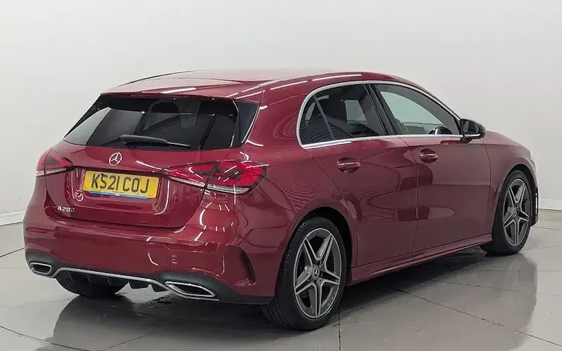 Used Mercedes A200 AMG line 163 HP (119 kW) 2021 Red Hatchback