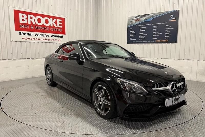 Black Used 2017 Mercedes C220 AMG line Cabriolet | £13,990 (Fair price) - Image 1/1
