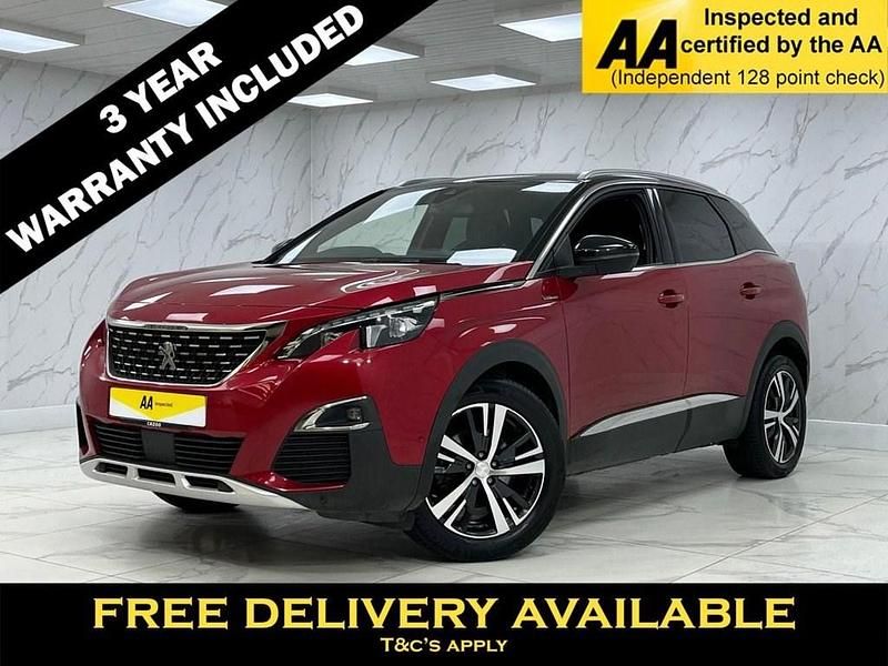 Red Used 2019 Peugeot 3008 GT-line Hatchback | £13,395 (Fair price) - Image 1/2