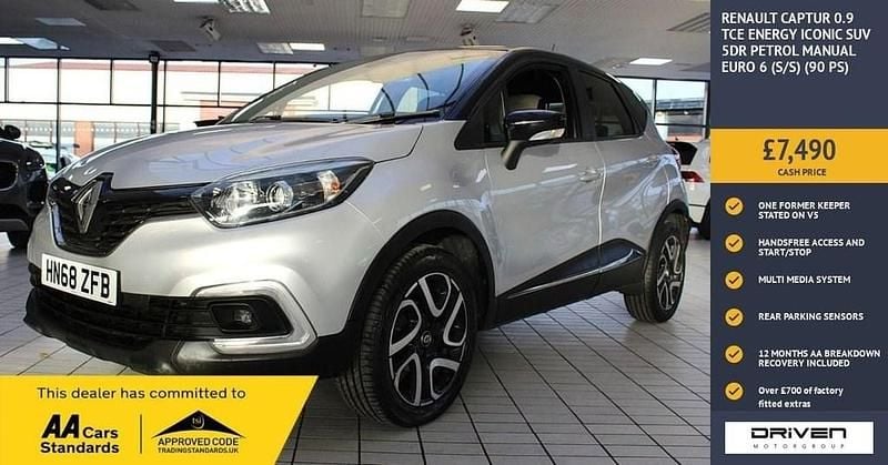 Used Renault Captur Iconic 90 HP (66 kW) 2018 Silver SUV