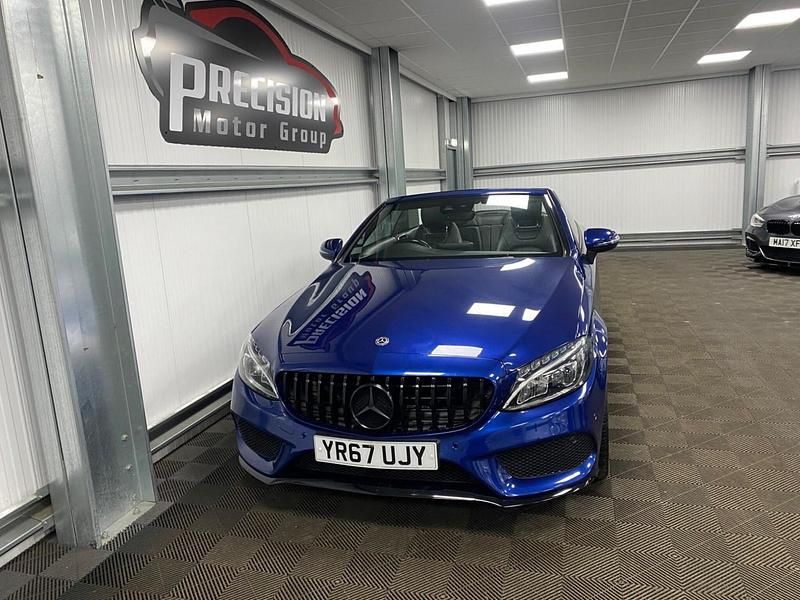 Used Mercedes C220 AMG Line Premium Plus 2017 Blue Cabriolet
