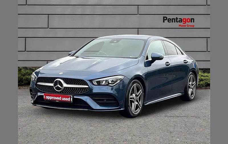 Used Mercedes CLA180 AMG line 134 HP (98 kW) 2022 Blue Sedan