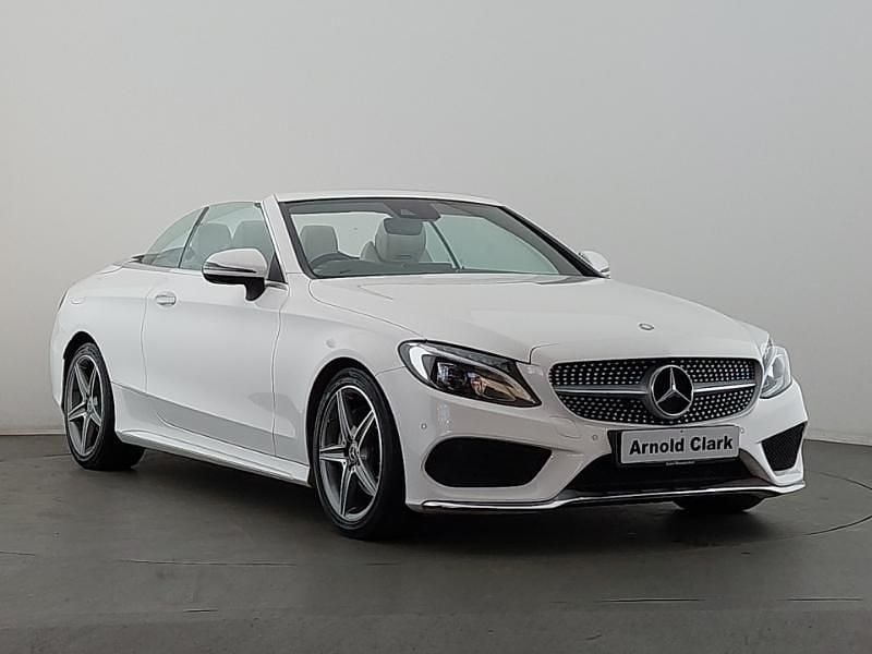 White Used 2017 Mercedes C220 AMG Line Premium Plus Cabriolet | £15,798 (Fair price) - Image 1/4