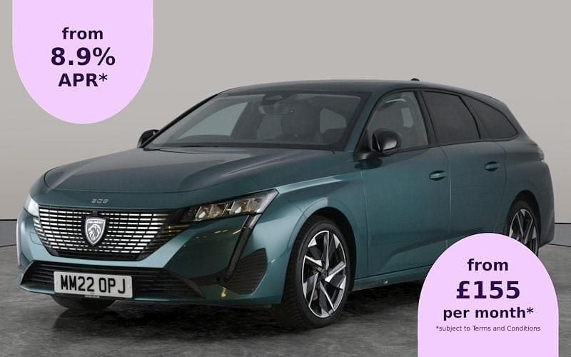 Blue Used 2022 Peugeot 308 Allure Premium Estate | £11,885 (Good price) - Image 1/2