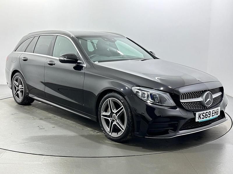 Used Mercedes C300 AMG line 245 HP (180 kW) 2019 Black Estate