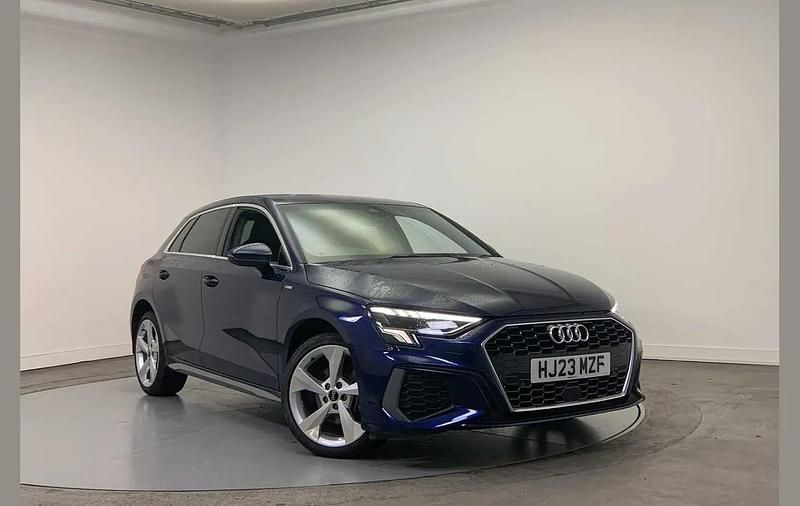 Blue Used 2023 Audi A3 e-tron S-Line Hatchback | £21,900 (Fair price) - Image 1/4