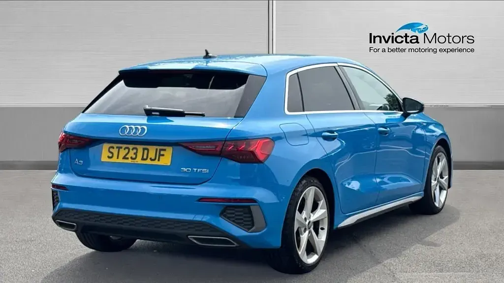 Used Audi A3 S-Line 110 HP (80 kW) 2023 Blue Sedan