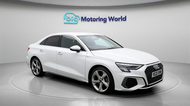 White Used 2022 Audi A3 S-Line Sedan | £21,400 (Fair price) - Image 1/4