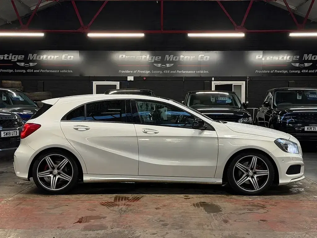 Used Mercedes A250 AMG line 2017 White Hatchback