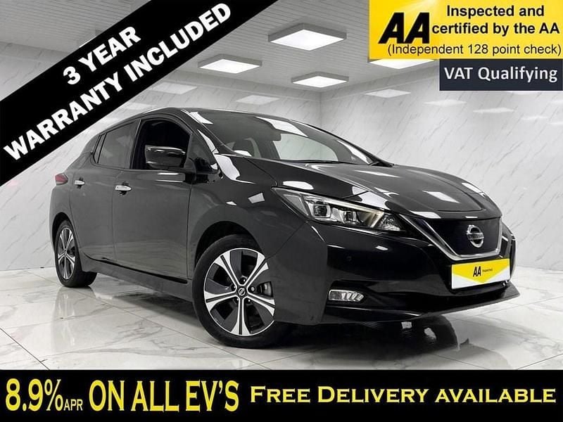 Black Used 2021 Nissan Leaf Tekna Hatchback | £10,895 (Fair price) - Image 1/2