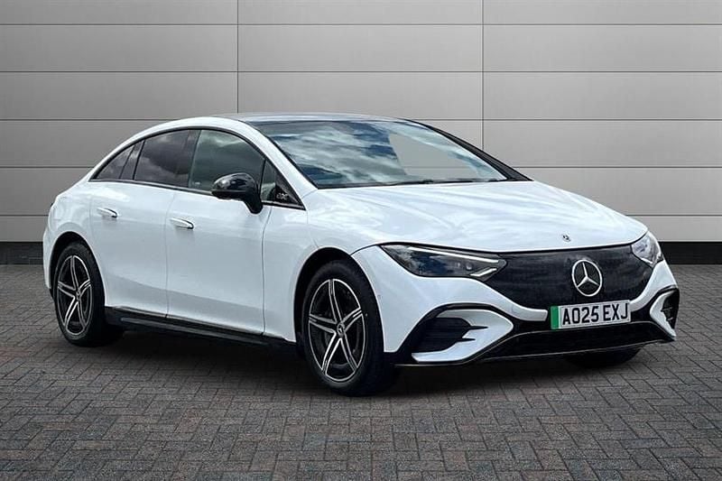 Used Mercedes EQE350 AMG line 214 kW (292 HP) 2025 Opalite white bright Sedan