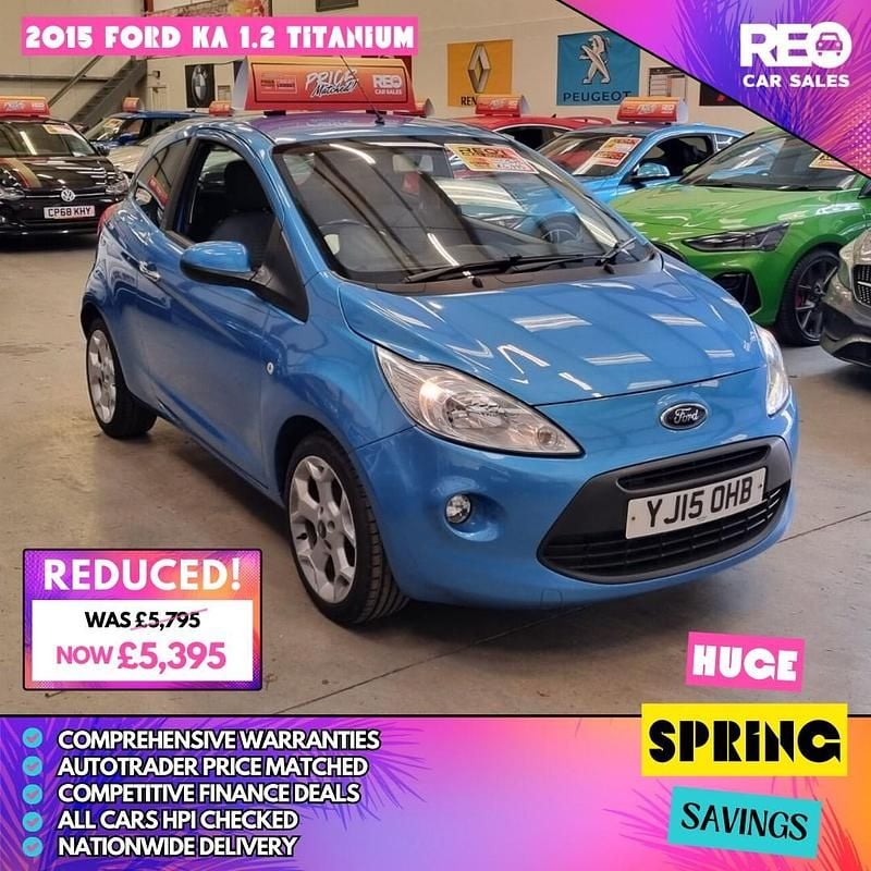 Blue Used 2015 Ford Ka Titanium Hatchback | £4,495 (Fair price) - Image 1/4