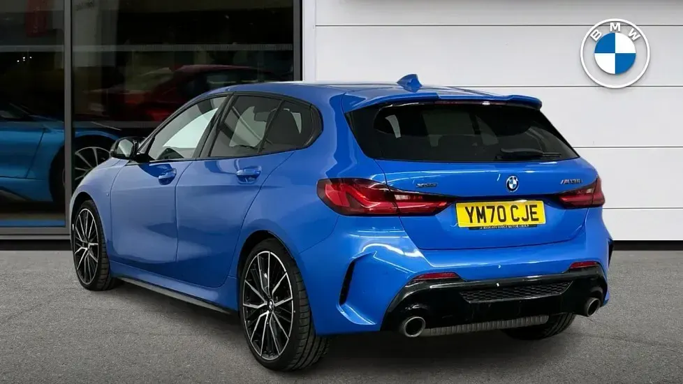 Used BMW M135 M Sport 306 HP (225 kW) 2020 Blue Hatchback