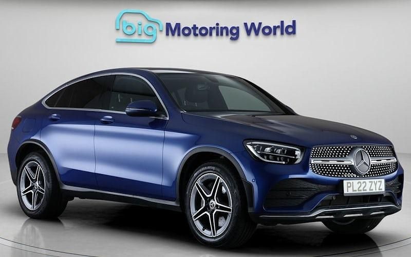 Used Mercedes GLC220 AMG line 194 HP (142 kW) 2022 Blue Coupe