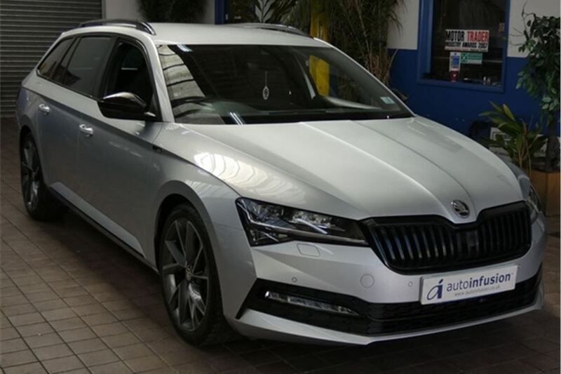 Silver Used 2020 Skoda Superb SportlinePlus Estate | £20,595 (Fair price) - Image 1/4