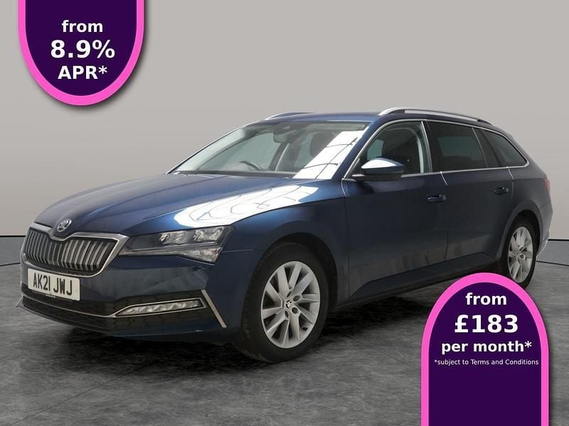 Blue Used 2021 Skoda Superb SE Technology Estate | £12,443 (Good price) - Image 1/4