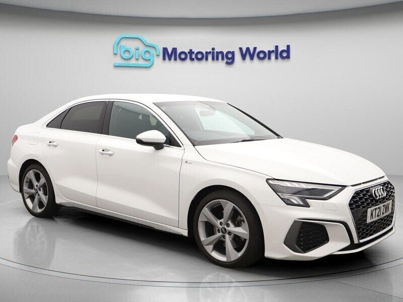 White Used 2021 Audi A3 S-Line Sedan | £21,500 (Good price) - Image 1/4